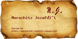 Merschitz Jozafát névjegykártya